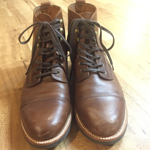 J Crew Kenton Leather Captoe Boots 